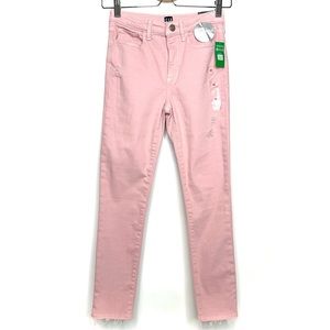 Gap Kids High Waist Stretch Ankle Jegging Pink Raw Hem Girl’s Size 12 NWT